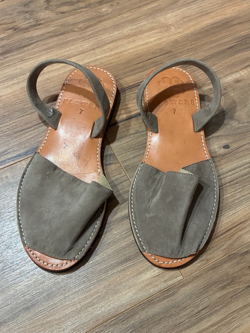 Flowers slip on sandals shoes